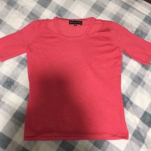 Pink Top Cut-Out Shoulders